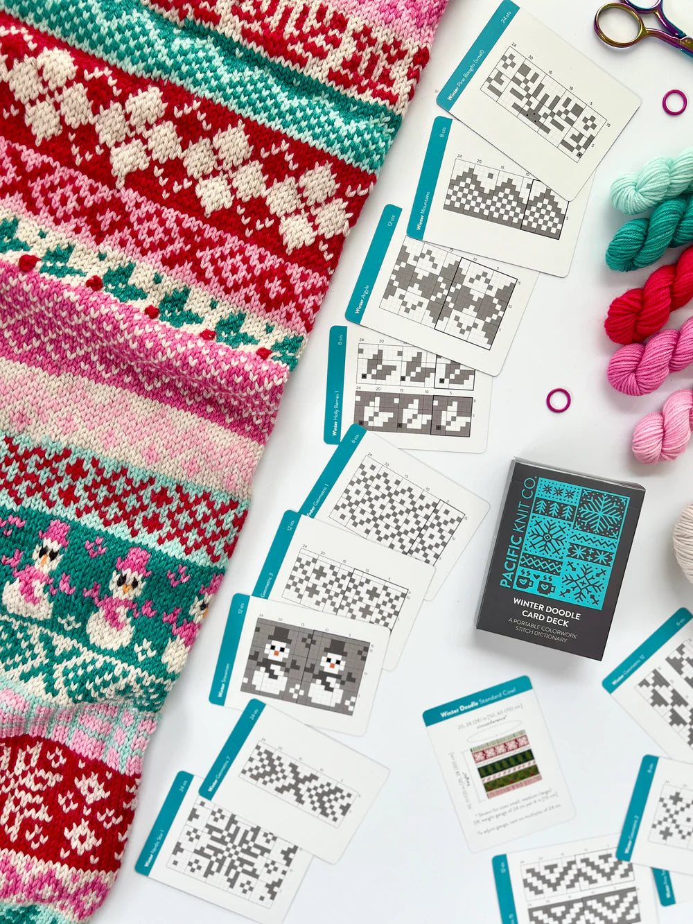 Winter Doodle Card Deck by Pacific Knit Co.