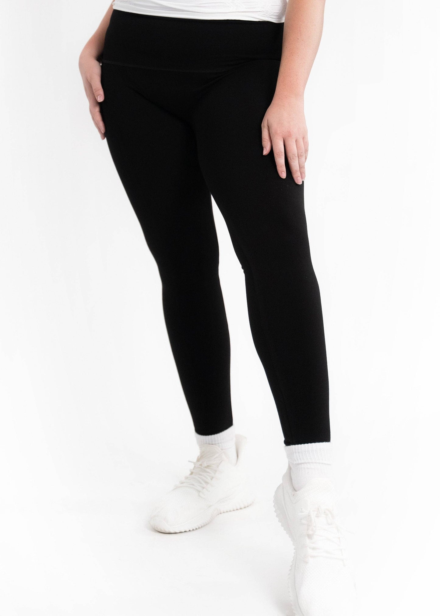 PLUS High-Waist Full Length Leggings by Elietian