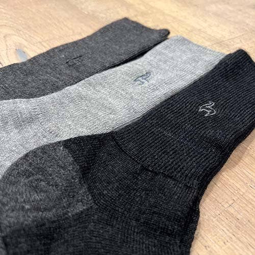 Smoke Alpaca Socks by Shupaca Alpaca