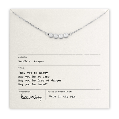 May You Be Happy Sterling Silver Necklace by Becoming Jewelry