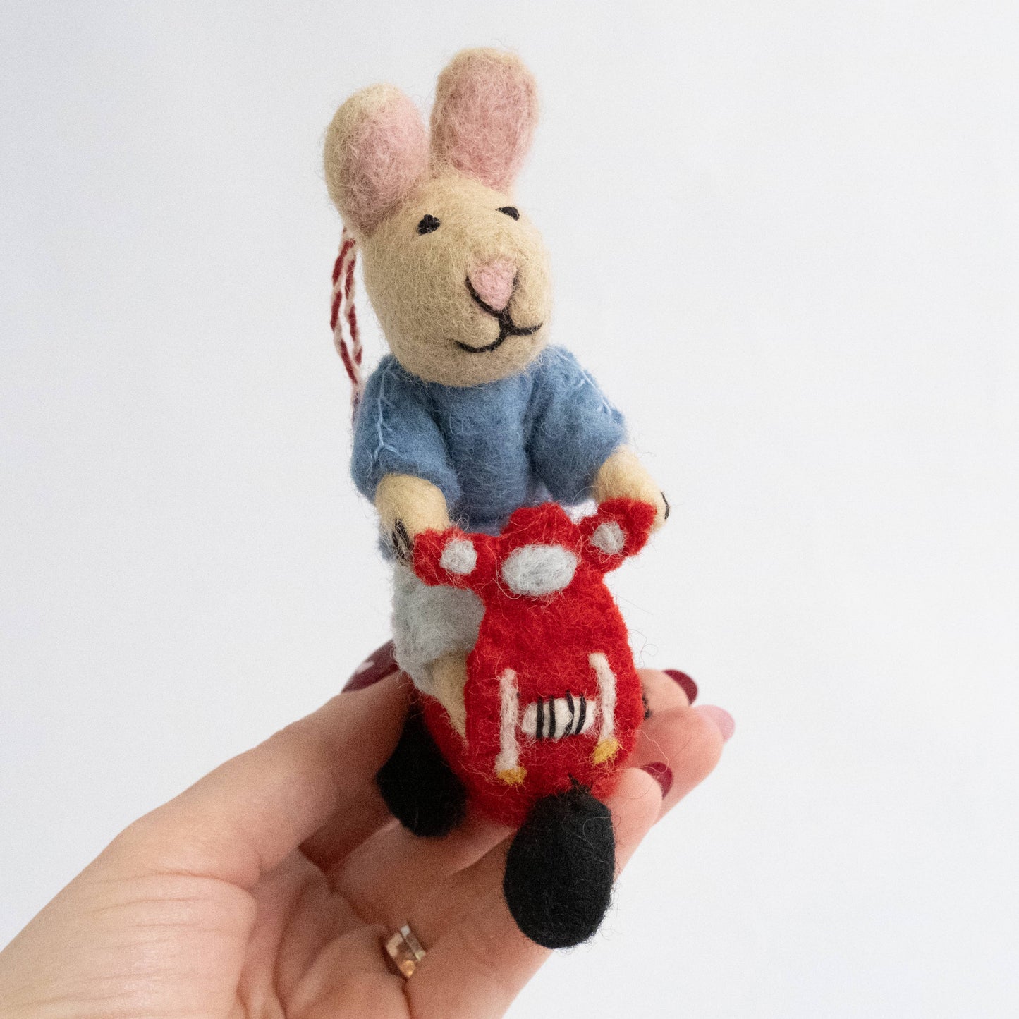 Bunny Riding a Vespa Easter Ornament by The Winding Road - Maine Yarn & Fiber Supply