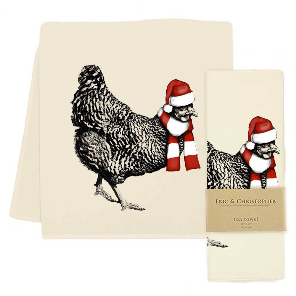 Santa Hen Tea Towel from Eric and Christopher