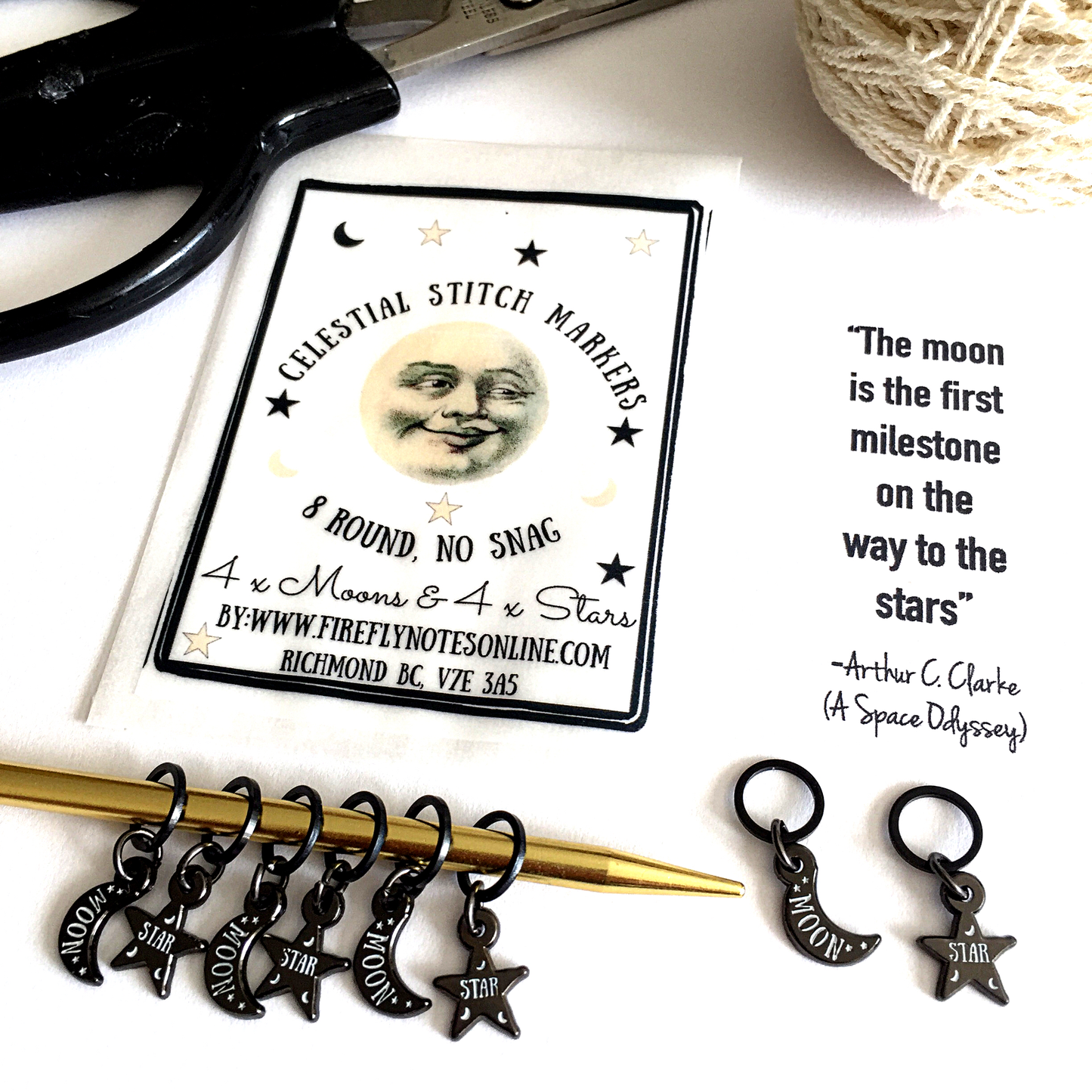 Celestial Stitch Marker Pack from Firefly Notes