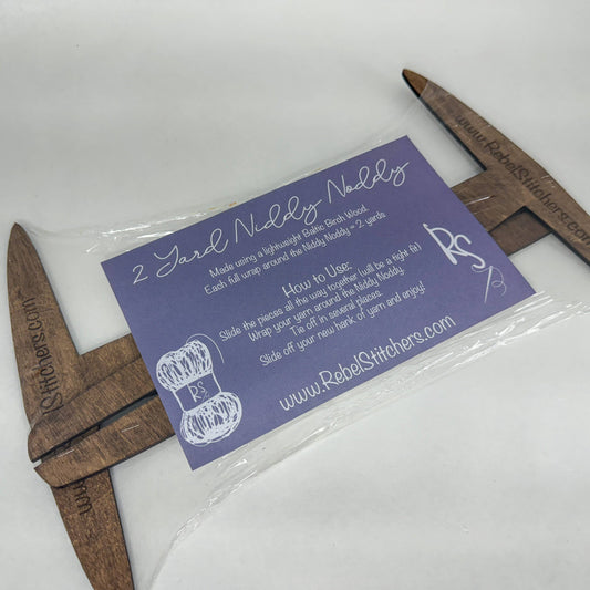 Handmade Portable Wood 2 Yard Niddy Noddy by Art by Erica H & Rebel Stitchers - Maine Yarn & Fiber Supply