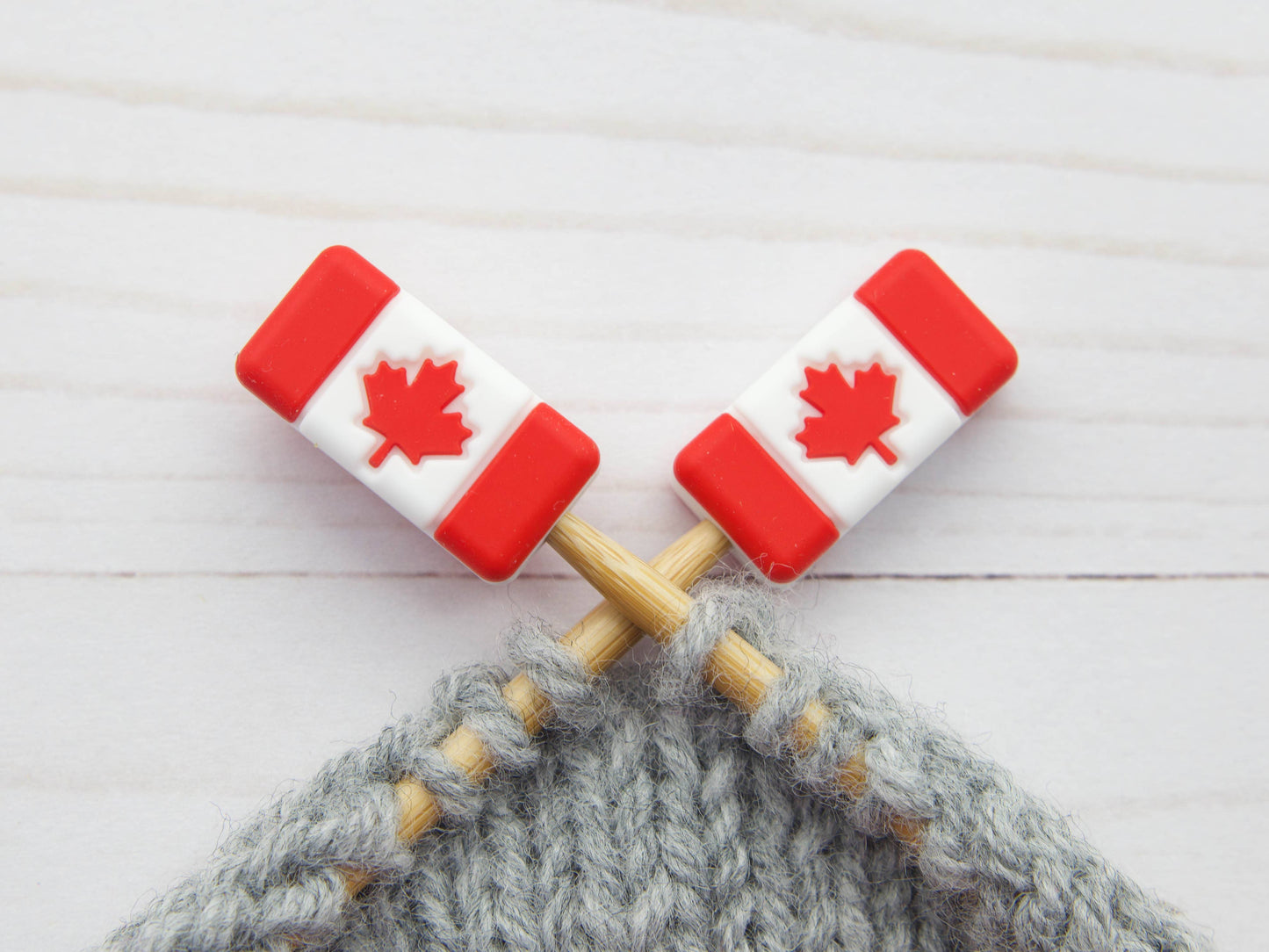 Canada Flag Stitch Stoppers from Fox & Pine Stitches