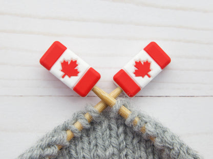 Canada Flag Stitch Stoppers from Fox & Pine Stitches