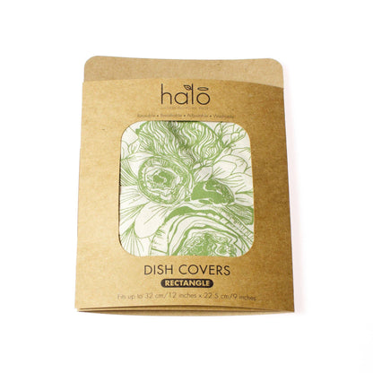 Halo Dish and Casserole Cover Rectangle | Green Edible Flowers