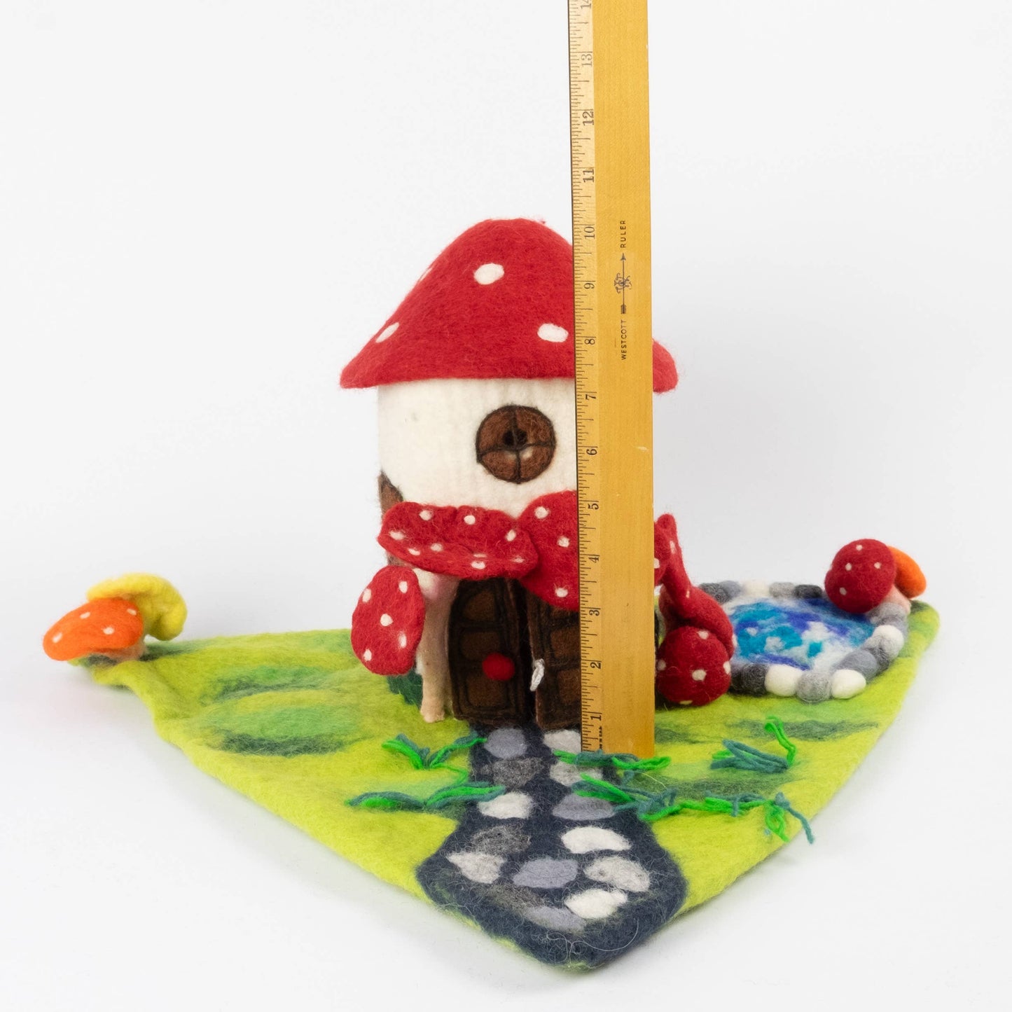 Magic Mushroom Felt Fairy PlayHouse for Finger Puppets from The Winding Road