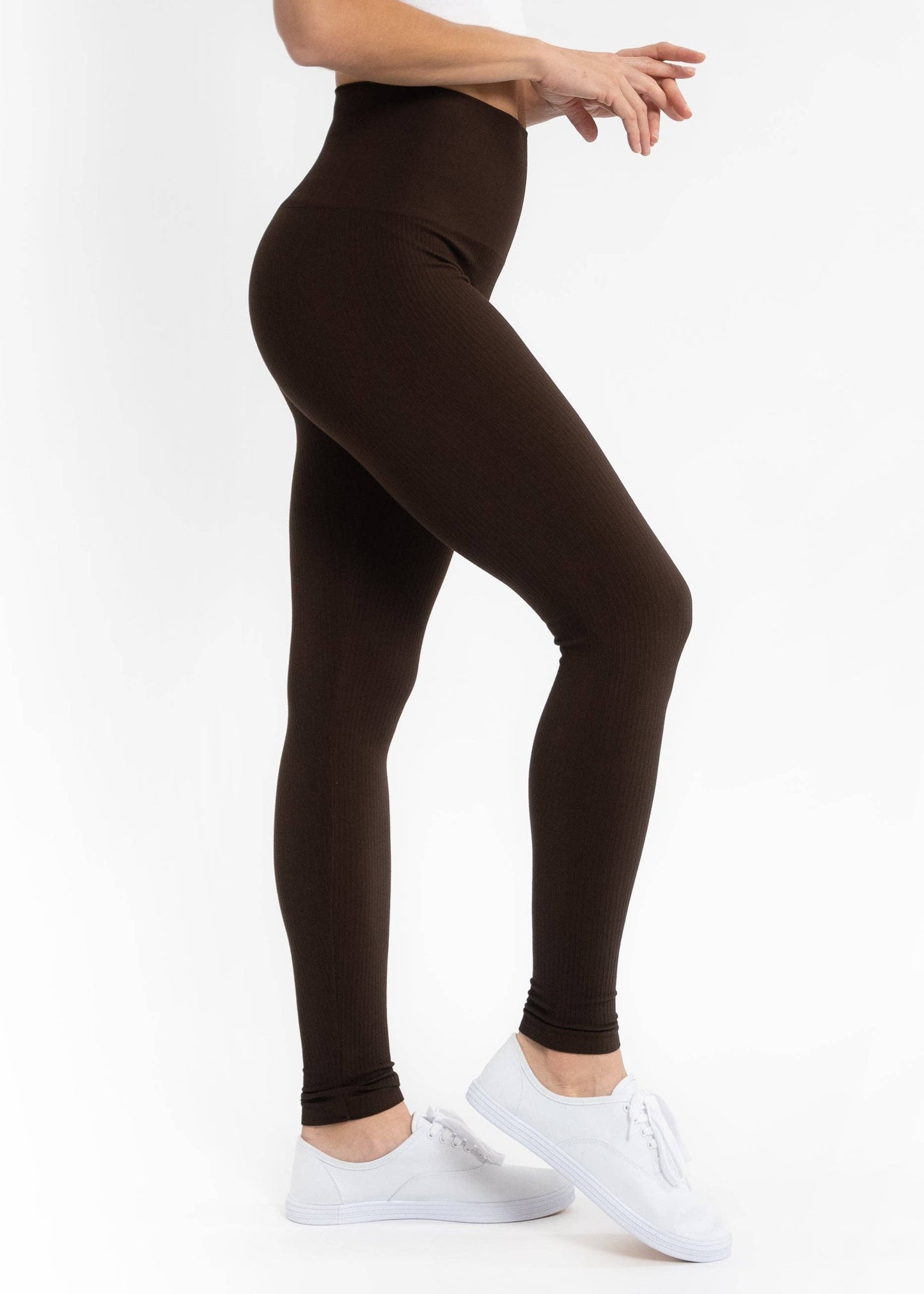 High-Waist Full Length Leggings by Elietian