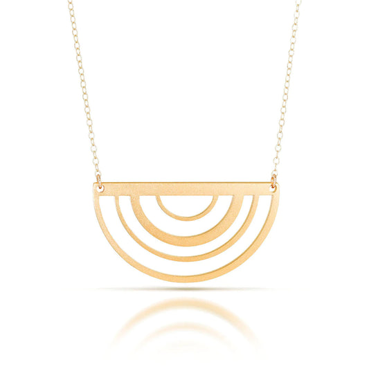 Arch Necklace - Gold by Spark Metal Studio