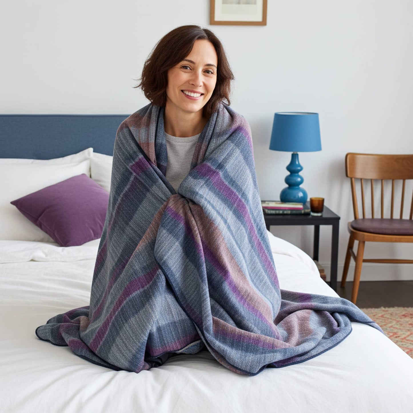 Alpaca Throw in Patchwork from Shupaca Alpaca