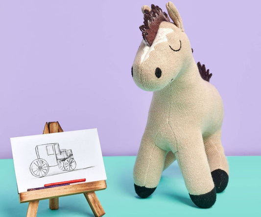 Organic Cotton Horse Plush Toy by Best Years