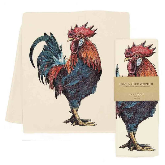 Rooster 3 Tea Towel from Eric and Christopher