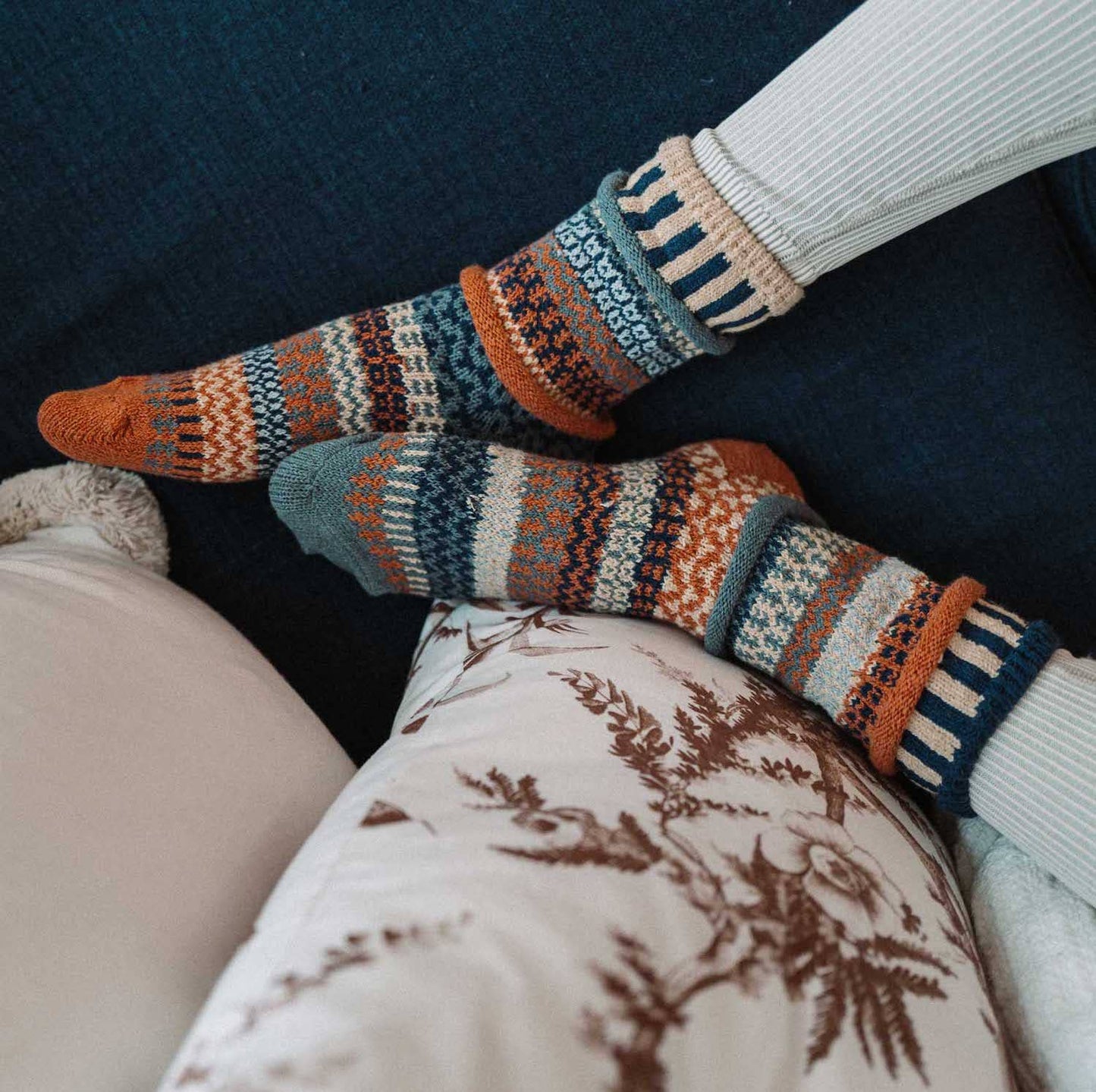 Nutmeg Cotton Crew Socks by Solmate Socks