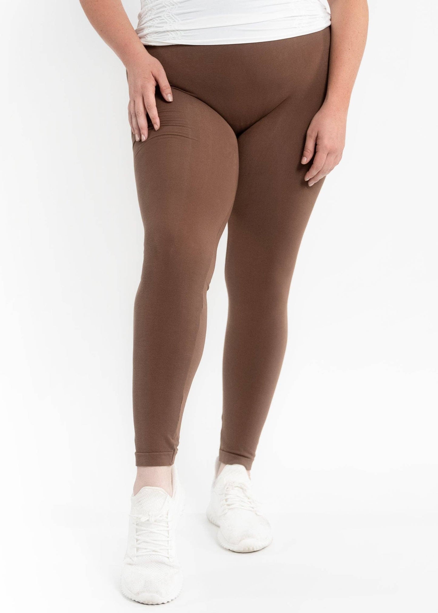 PLUS High-Waist Full Length Leggings by Elietian