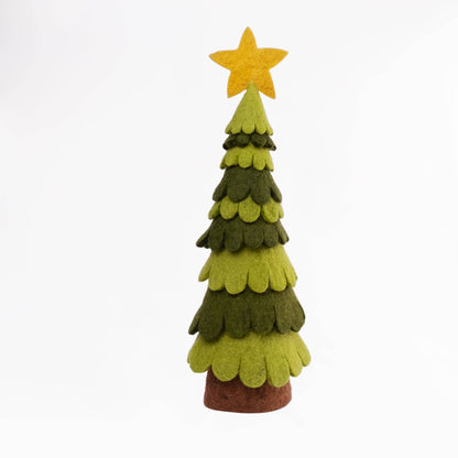 Christmas Decor Light and Dark Green Felt Christmas Tree from The Winding Road