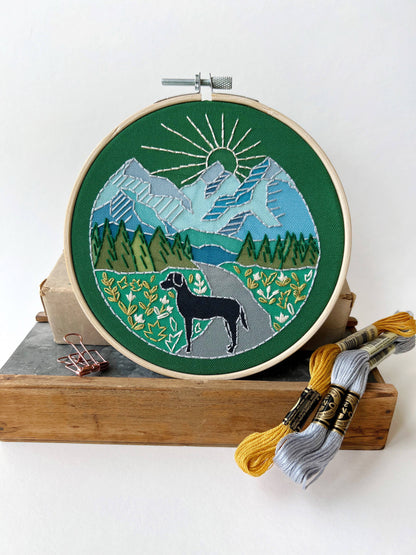 Trail Dog Embroidery Kit by Rikrack