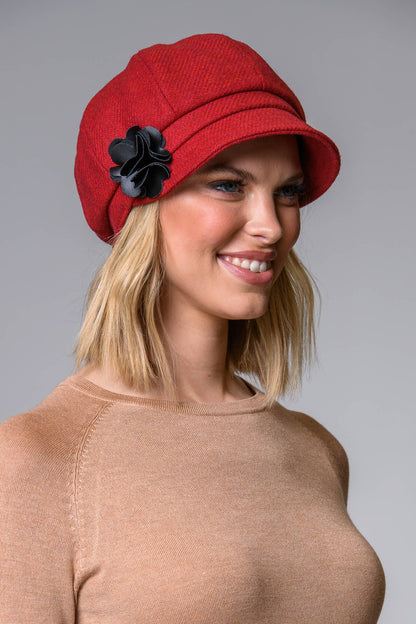 Newsboy Red Wool Hat from Mucros Weavers
