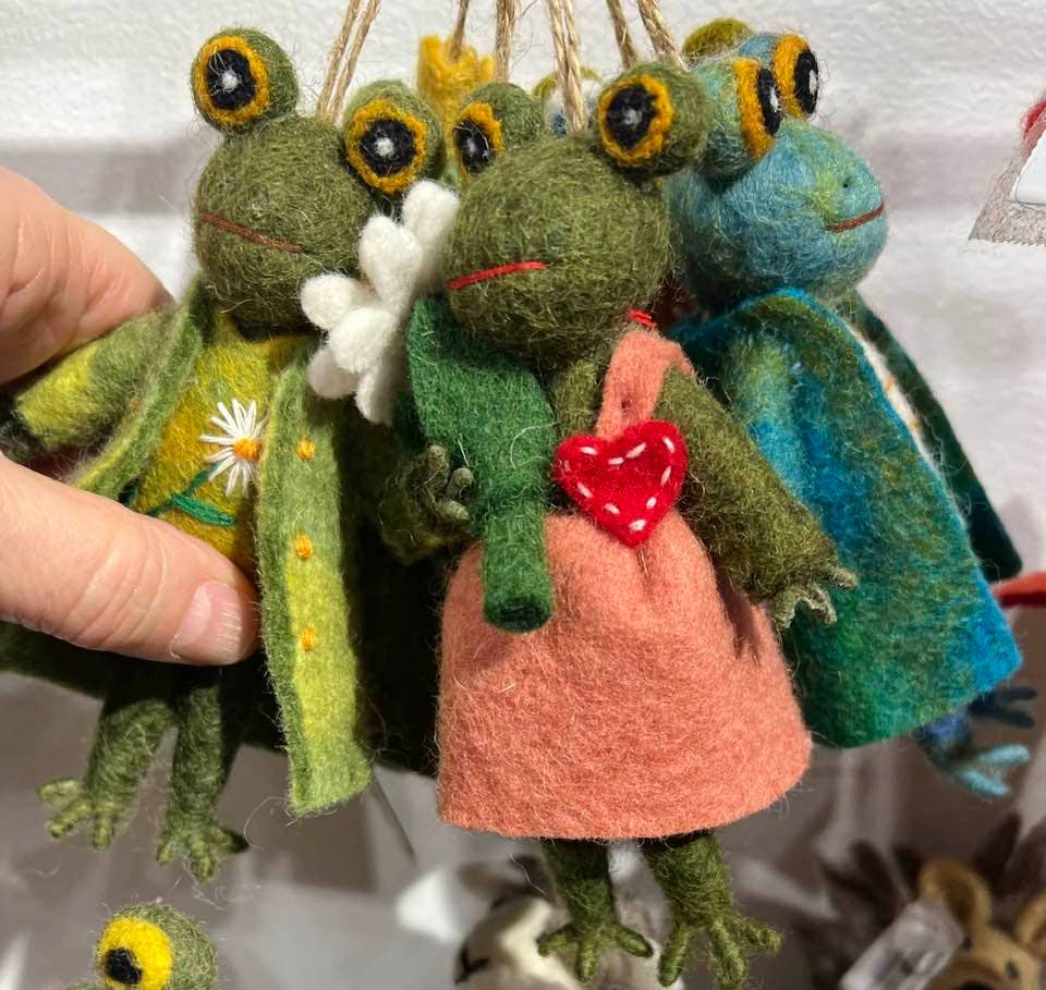Dapper Frog Ornaments from The Winding Road