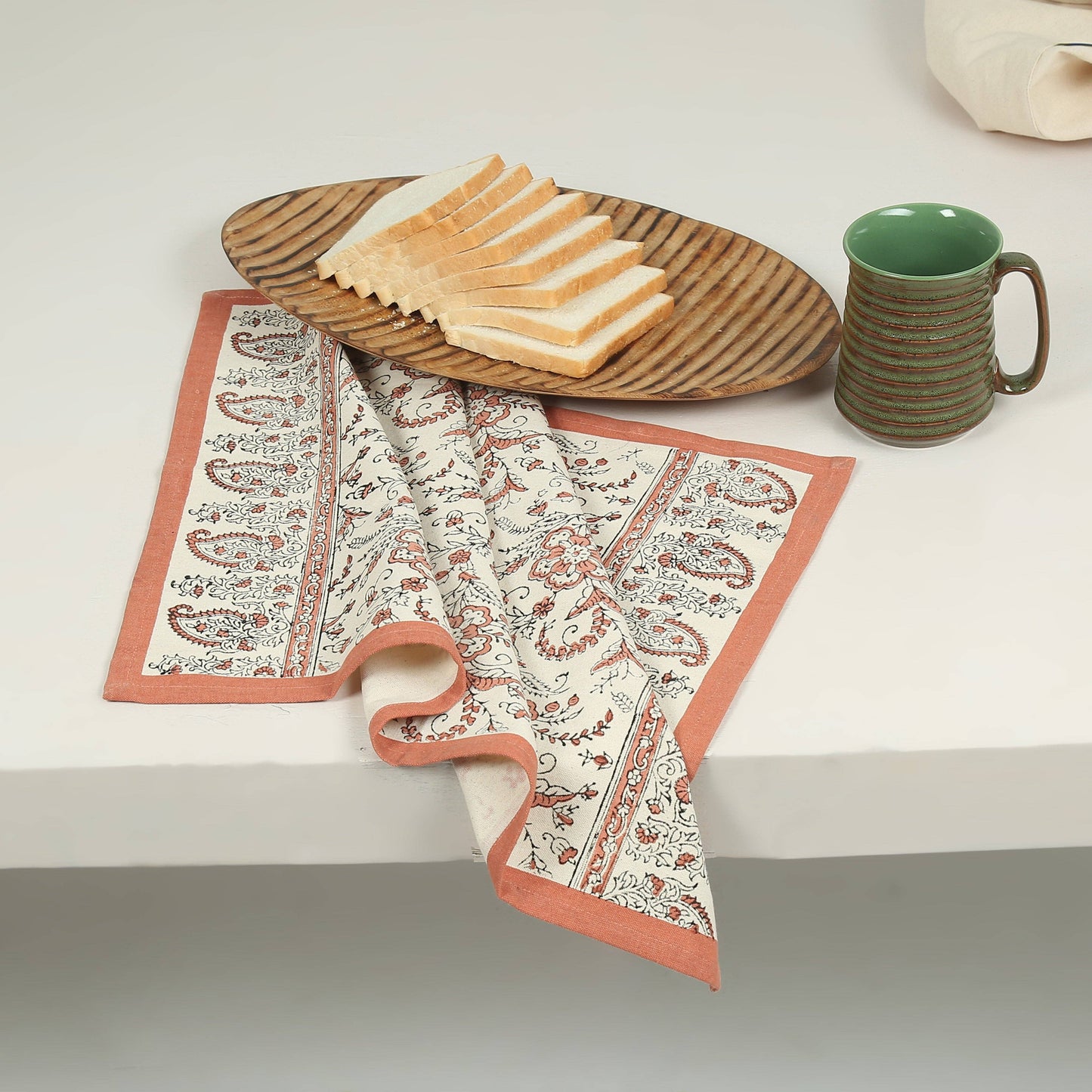 Lily Earth - Block Printed Fair Trade Cotton Kitchen Towel from Sustainable Threads - Maine Yarn & Fiber Supply