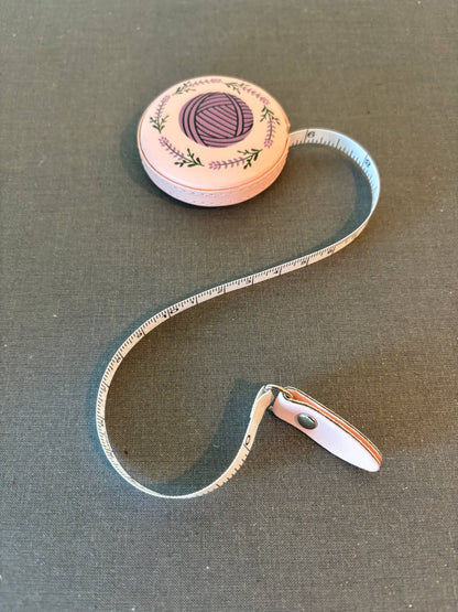 Lavender Yarn Ball Tape Measure by Comma Craft - Maine Yarn & Fiber Supply