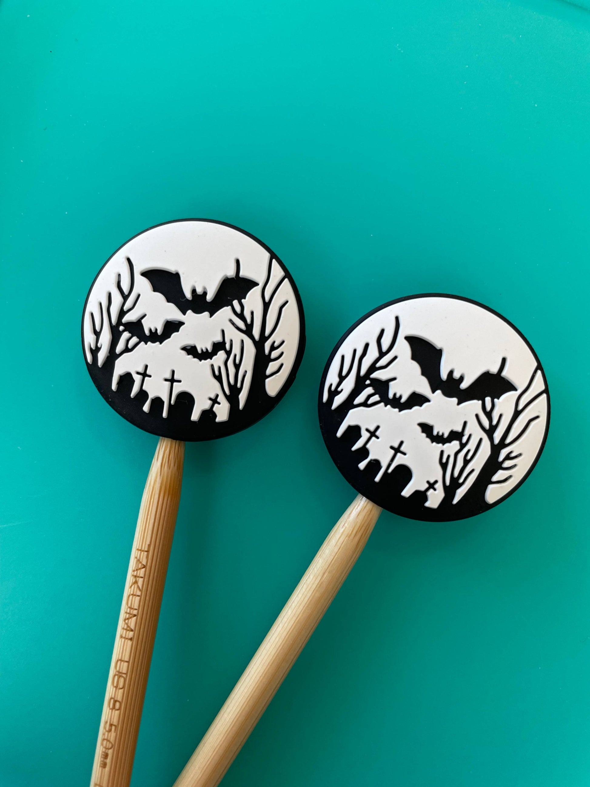 Graveyard Bats Stitch Stoppers from Comma Craft Co - Maine Yarn & Fiber Supply