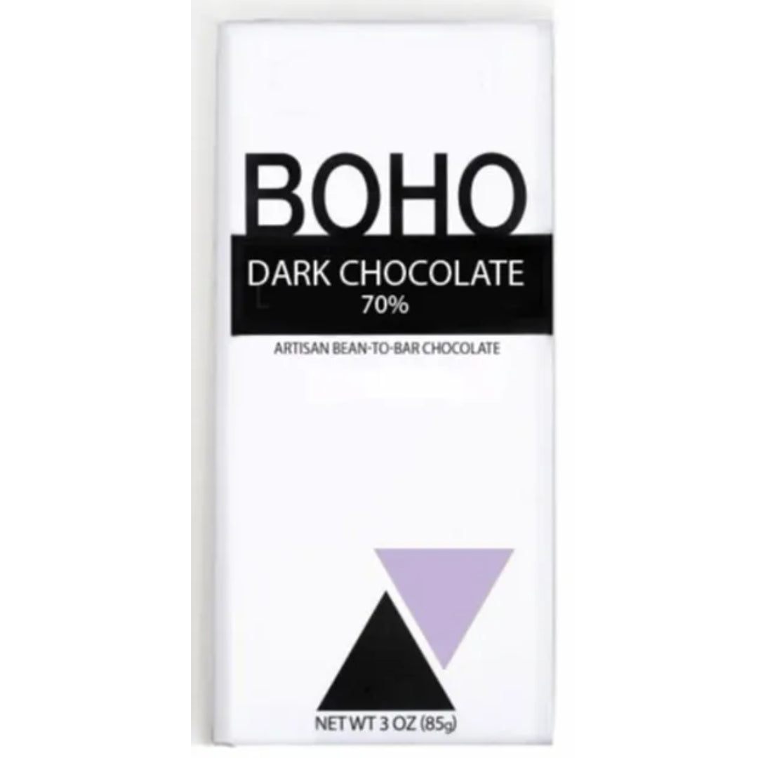 70% Dark Chocolate Bar by BOHO Chocolate