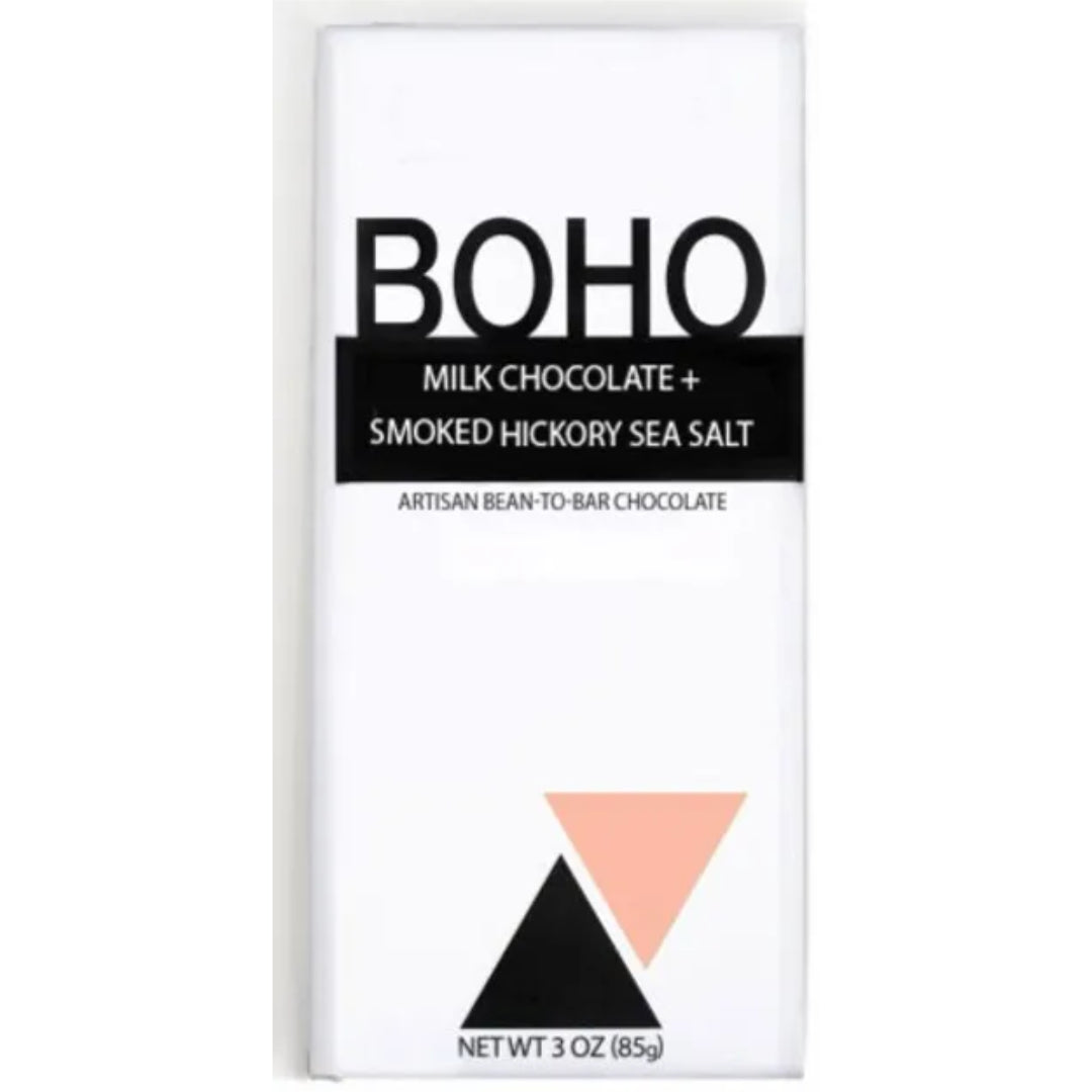 Milk Chocolate & Smoked Hickory Sea Salt Bar by BOHO Chocolate