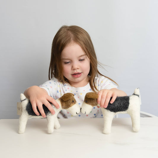 Small Jack Russell Terrier Felted Toy from The Winding Road