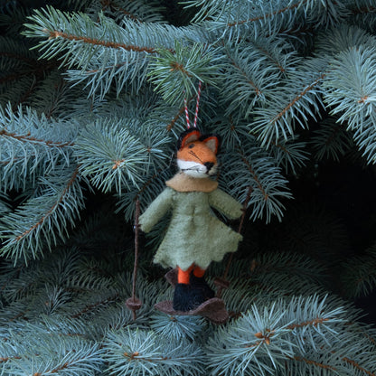 Assorted Fox on Skis Ornament from The Winding Road