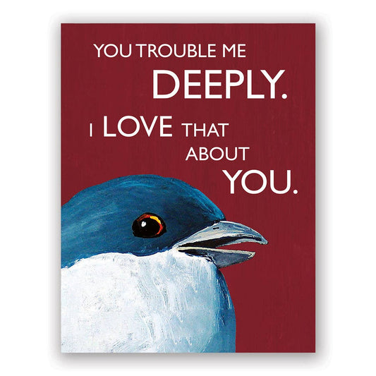 Trouble Me Deeply - Greeting Card by The Mincing Mockingbird - Maine Yarn & Fiber Supply
