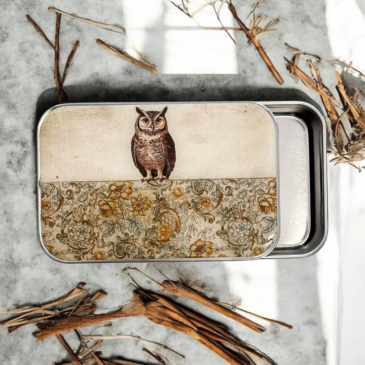 Owl Notions Tin from Firefly Notes