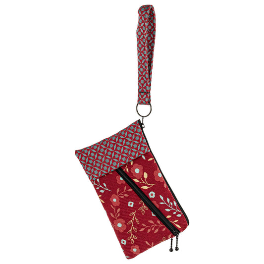 Beetle Wristlet in Flora Red by Maruca Design