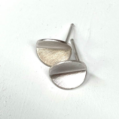 Moon Phase Sterling Silver Post Earrings by Sprig & Sparrow Jewelry