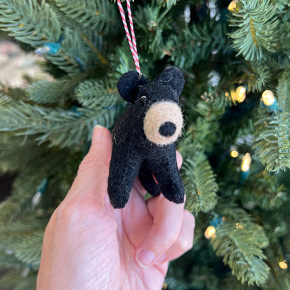 Black Bear Felt Wool Wool Ornament from Ornaments 4 Orphans