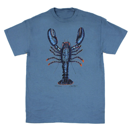 Blue Lobster Unisex Adult Indigo T-Shirt by Liberty Graphics