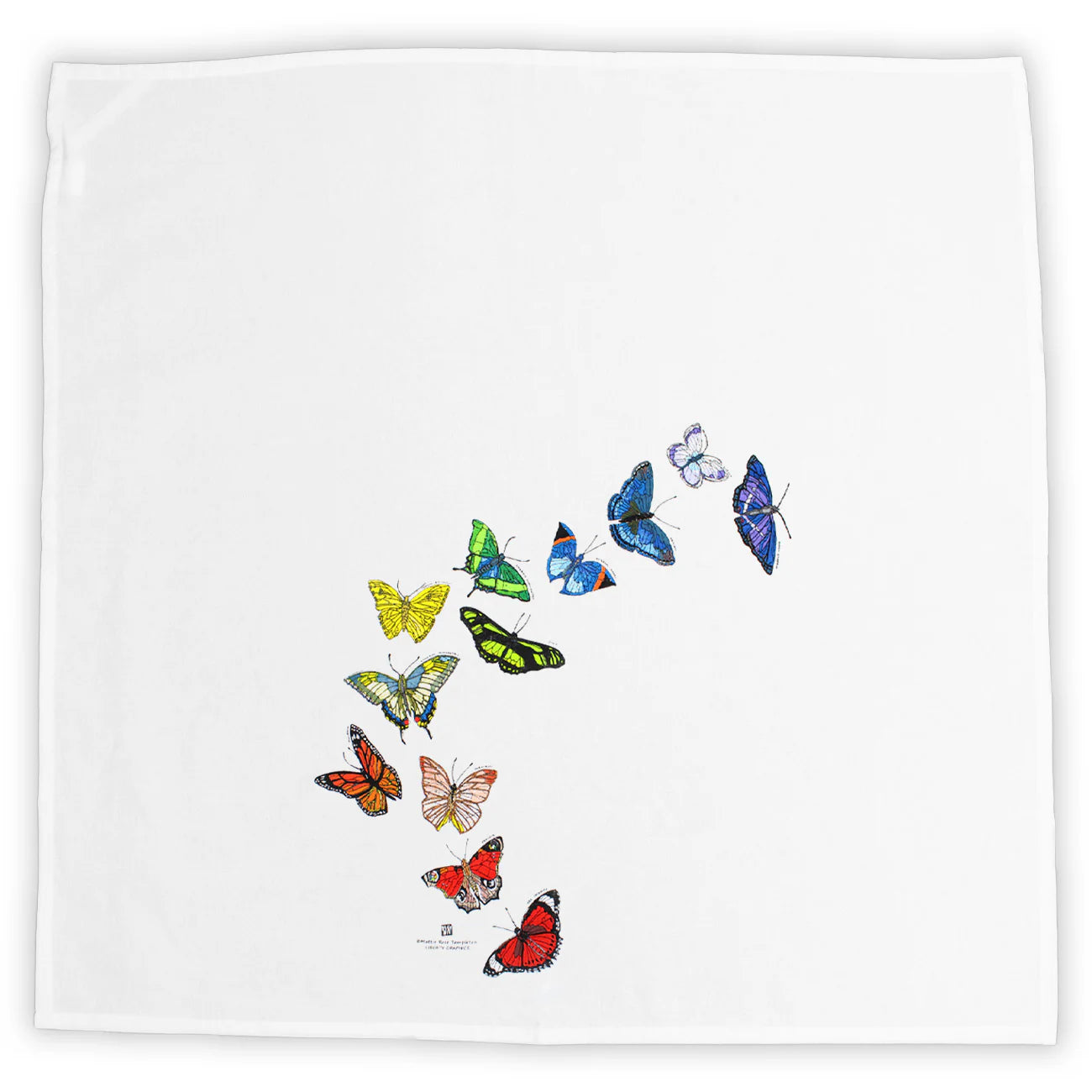 Butterfly Spectrum - Flour Sack Tea Towel by Liberty Graphics