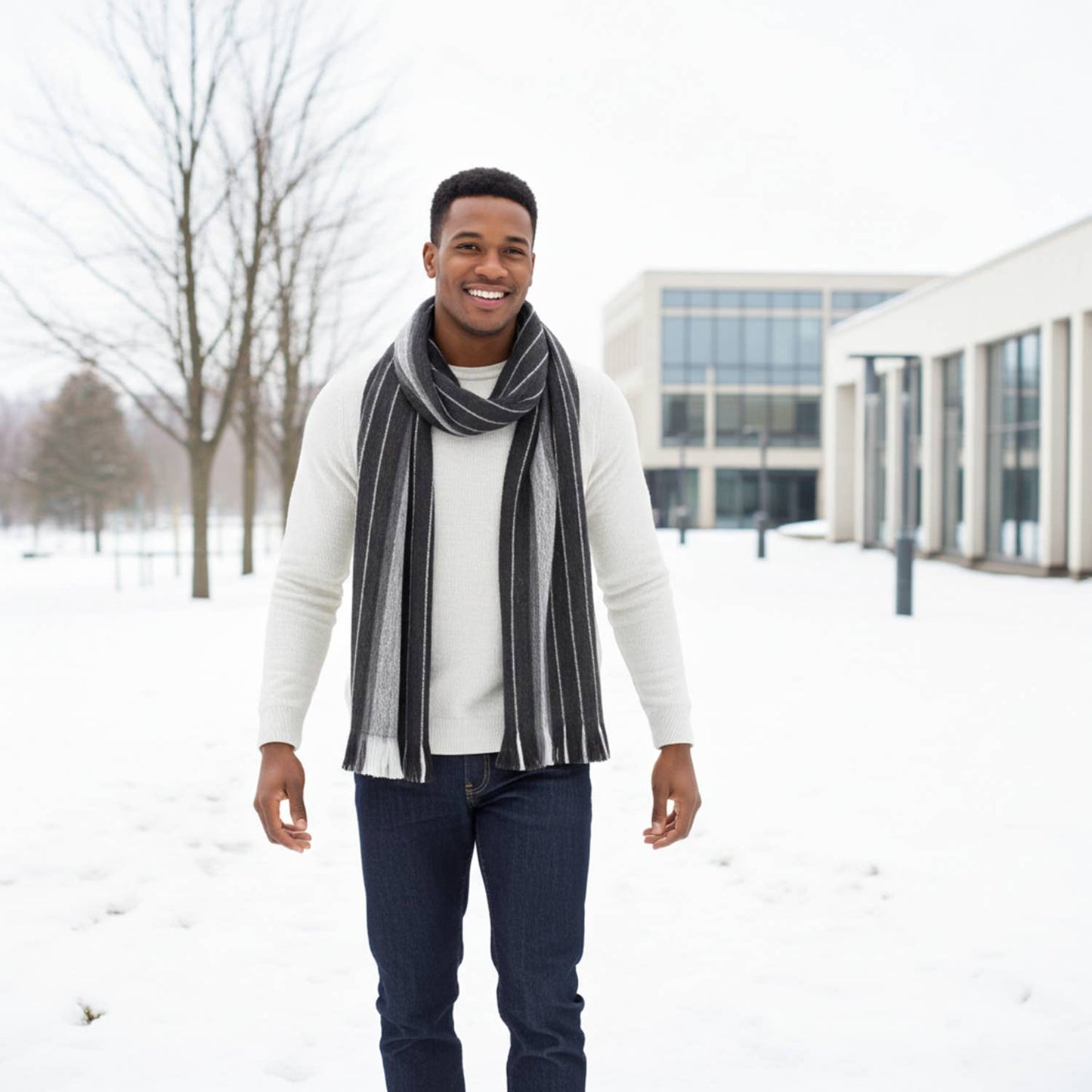 Alpaca Scarf in Black Pearl from Shupaca Alpaca