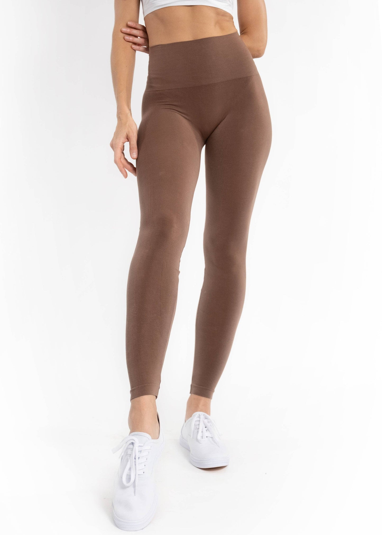 High-Waist Full Length Leggings by Elietian