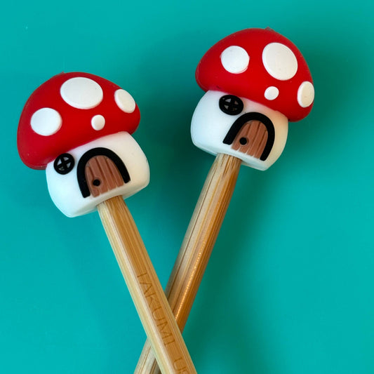 Mushroom Cottage Stitch Stoppers from Comma Craft Co