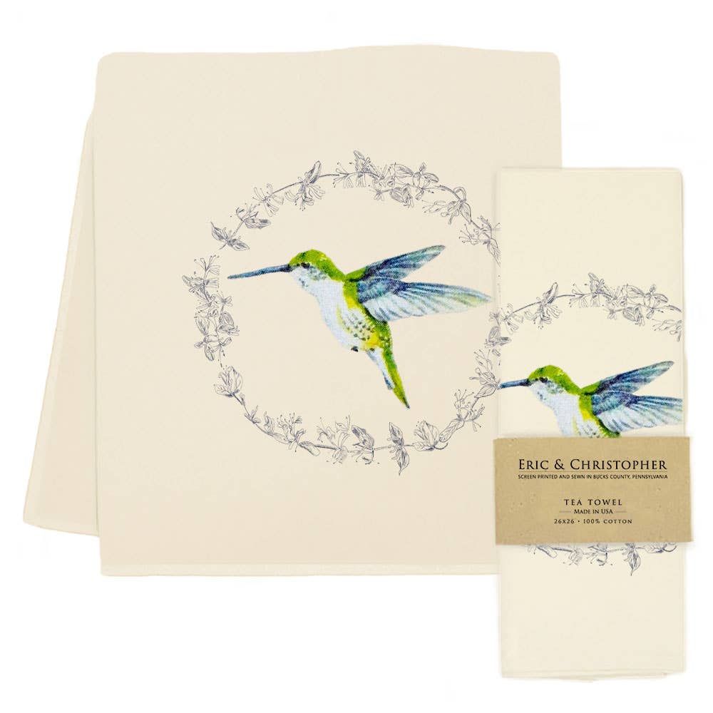 Hummingbird Tea Towel from Eric and Christopher - Maine Yarn & Fiber Supply