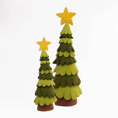 Christmas Decor Light and Dark Green Felt Christmas Tree from The Winding Road