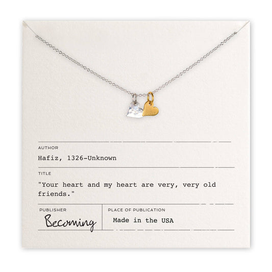Tiny Hearts Gold Vermeil & Sterling Silver Necklace by Becoming Jewelry