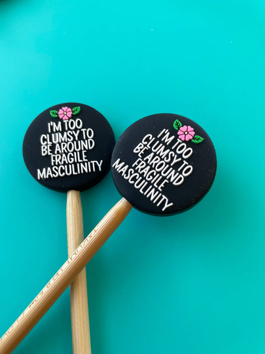 Fragile Masculinity Stitch Stoppers by Comma Craft Co - Maine Yarn & Fiber Supply