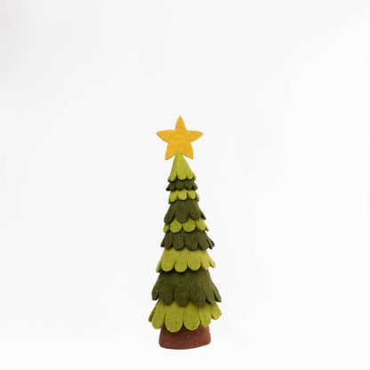 Christmas Decor Light and Dark Green Felt Christmas Tree from The Winding Road