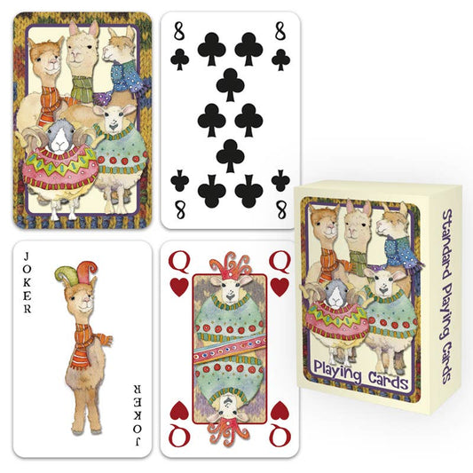 Woolly Sheep & Alpaca Playing Cards from Emma Ball Ltd