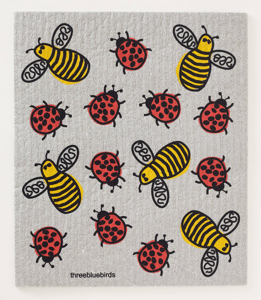 Bees and Bugs - Swedish Dishcloths by Three Blue Birds - Maine Yarn & Fiber Supply