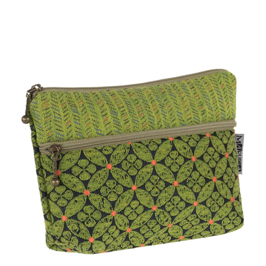 Cosmetic Bag in Petal Olive by Maruca Design