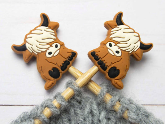 Highland Cow Stitch Stoppers from Fox & Pine Stitches