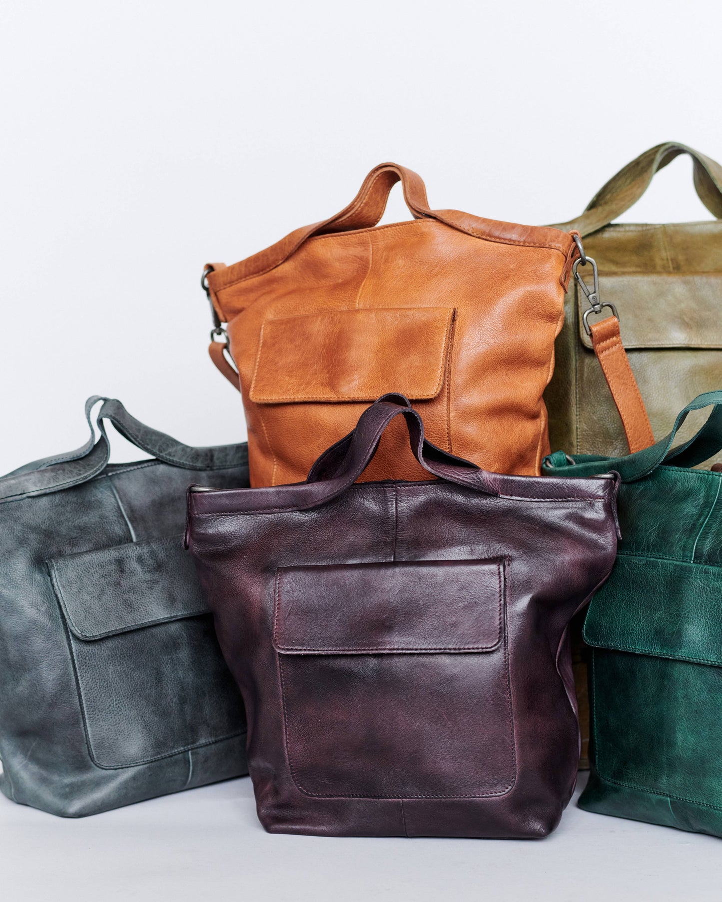 Bianca Handcrafted Leather Tote/Crossbody Bag by Latico Leathers - Maine Yarn & Fiber Supply